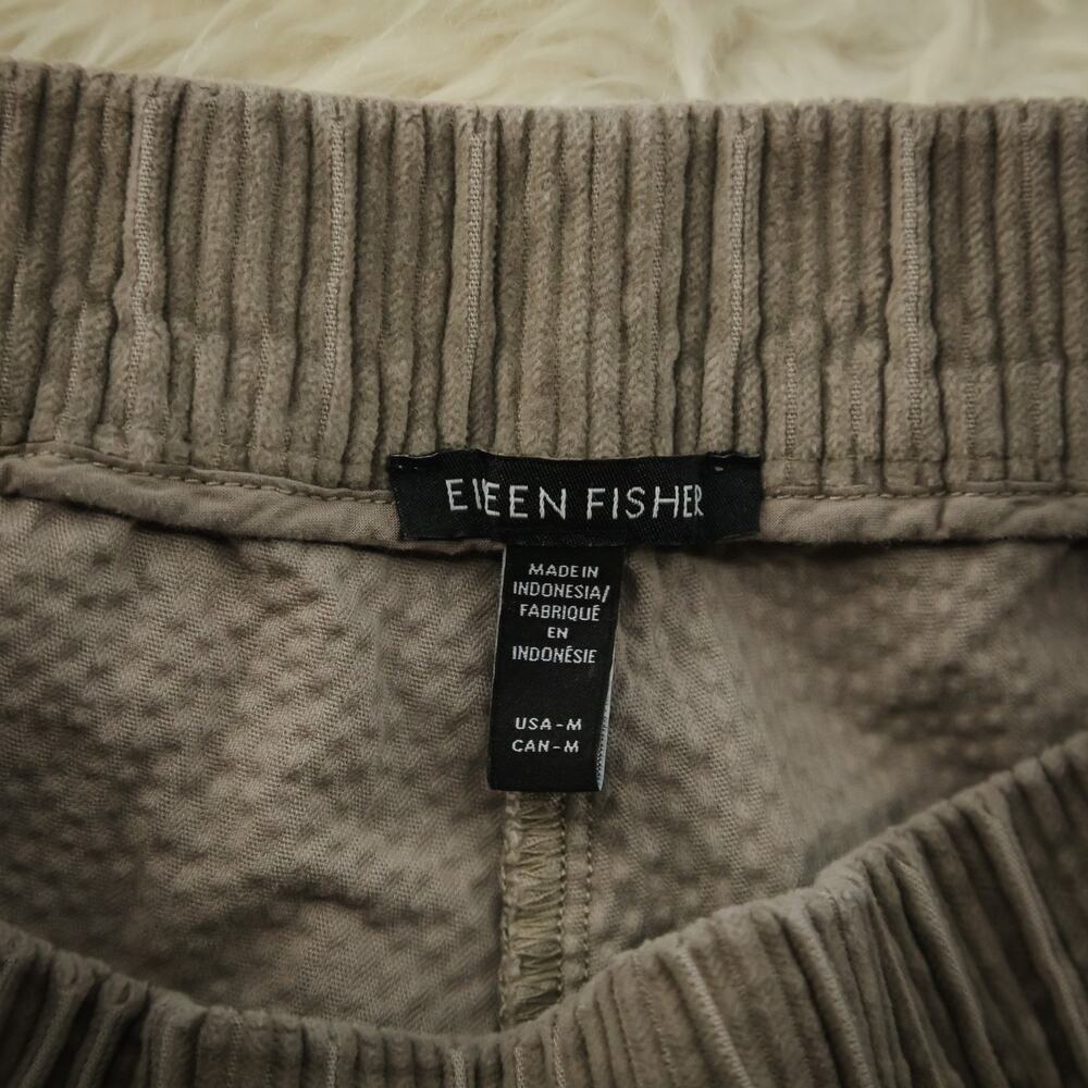 Eileen Fisher Size Medium M Tan System Pull On Tapered Crop Ankle Corduroy Pants - Picture 4 of 6